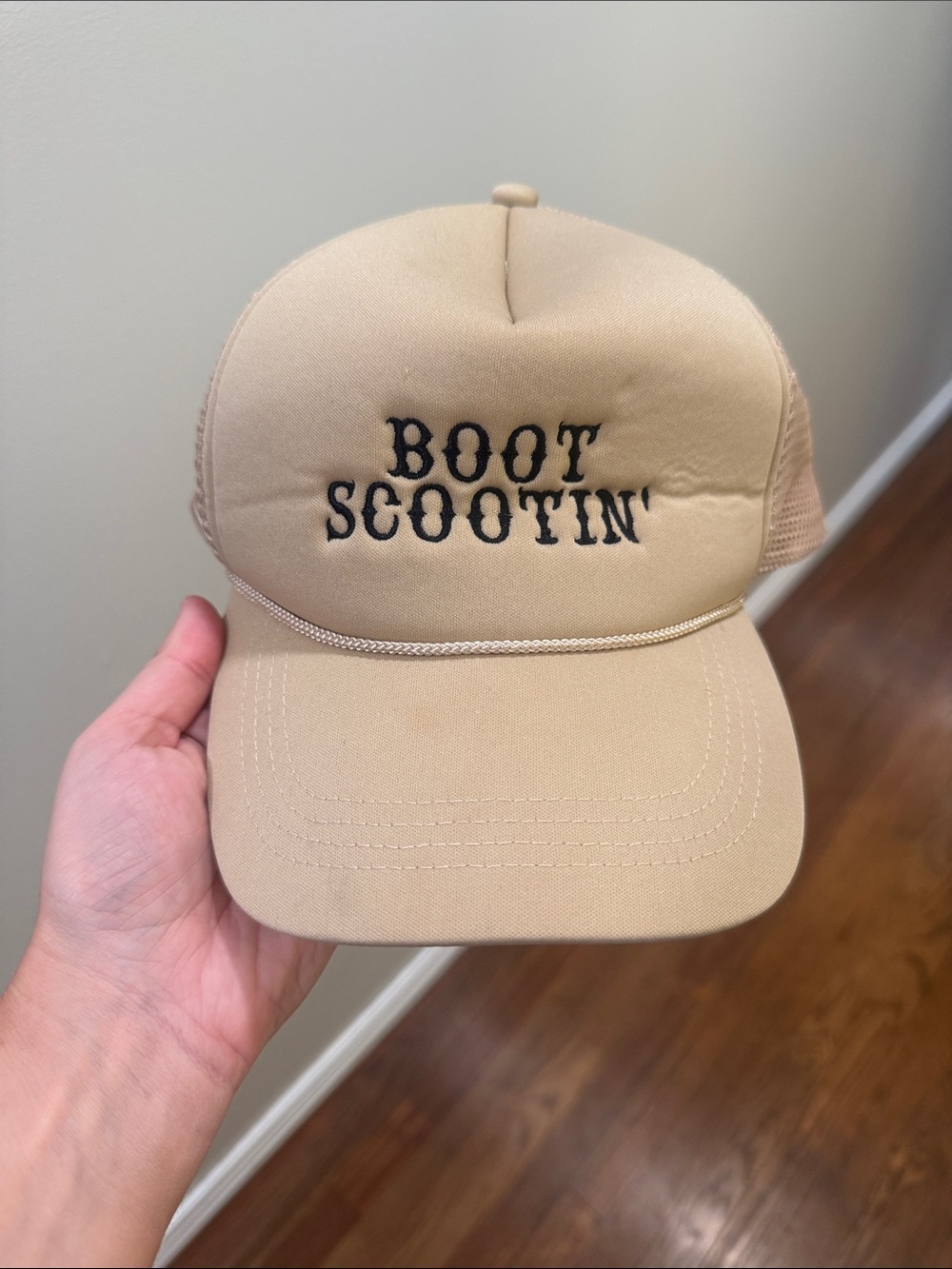 Altar'd State Beige 'Boot Scootin'' Embroidered Trucker Hat